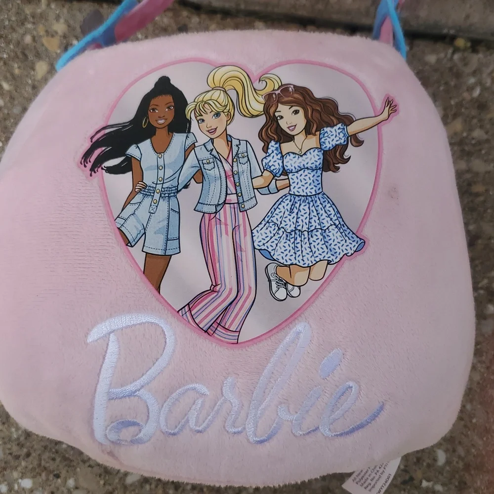 Barbie Pink Plush Basket Easter Halloween Carrier New